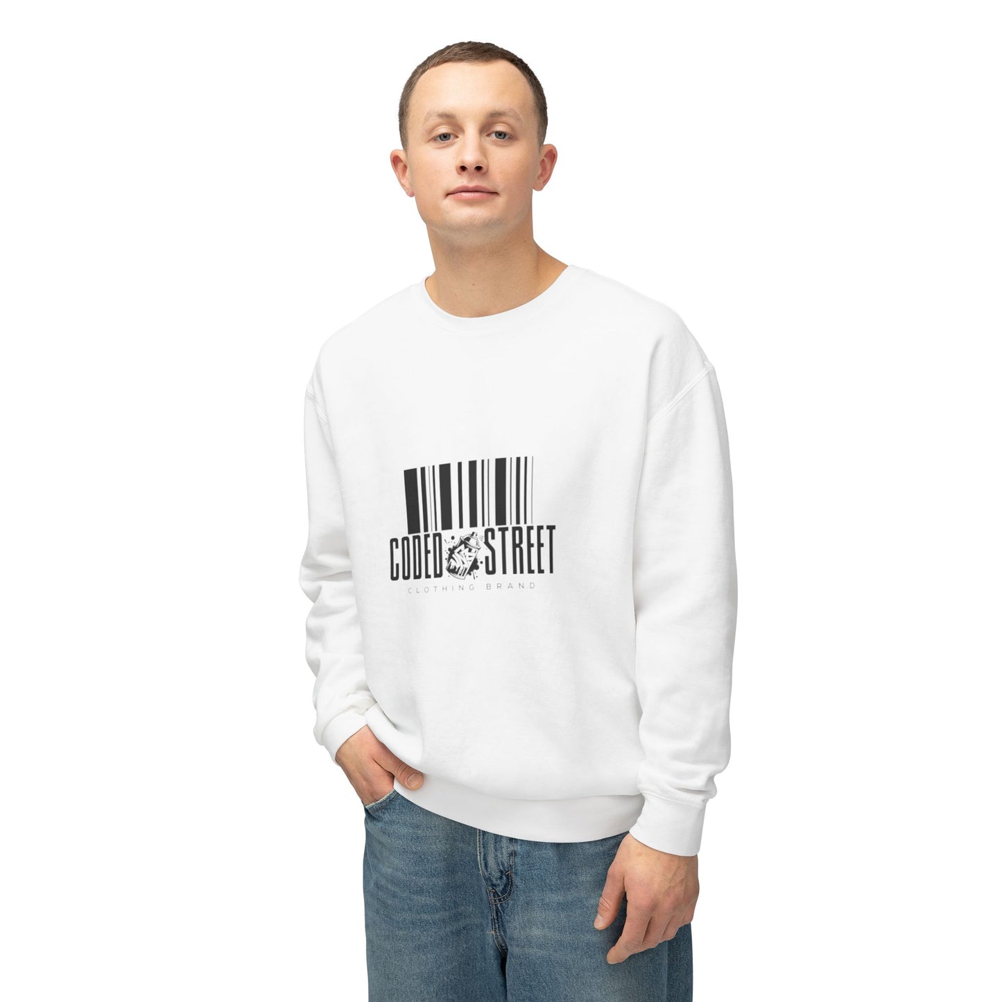 Coded Street Unisex Lightweight Crewneck Sweatshirt