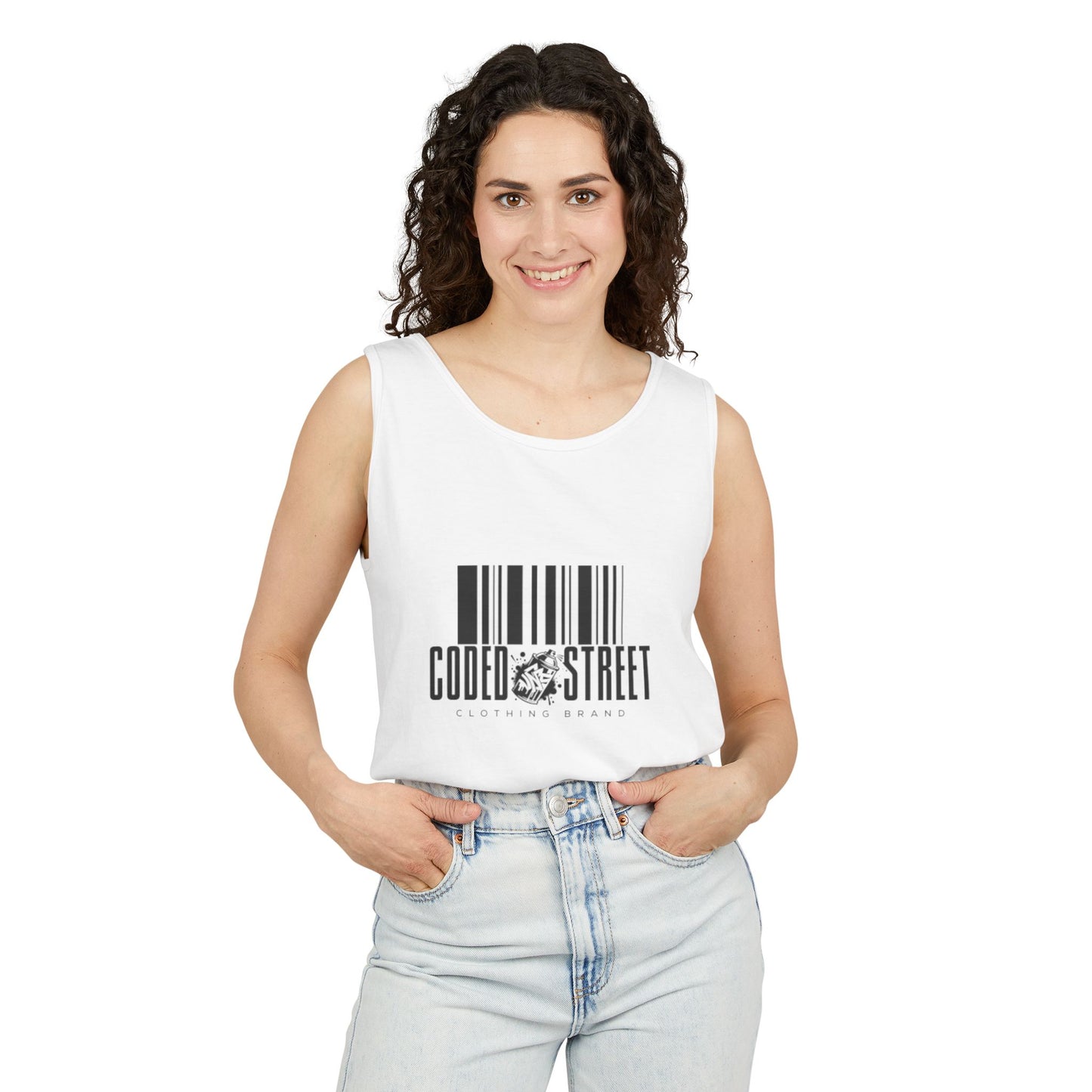 Coded Street Unisex Garment-Dyed Tank Top