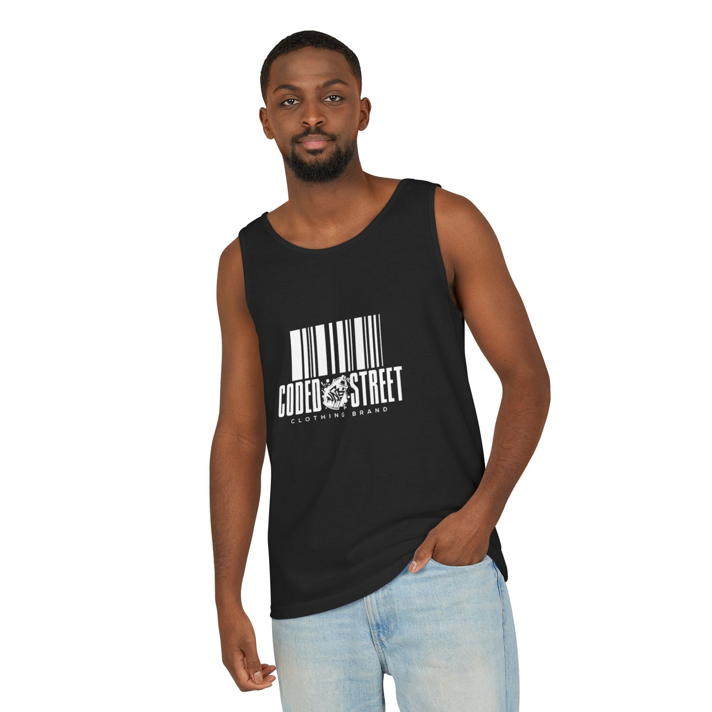 Coded Street Unisex Garment-Dyed Tank Top