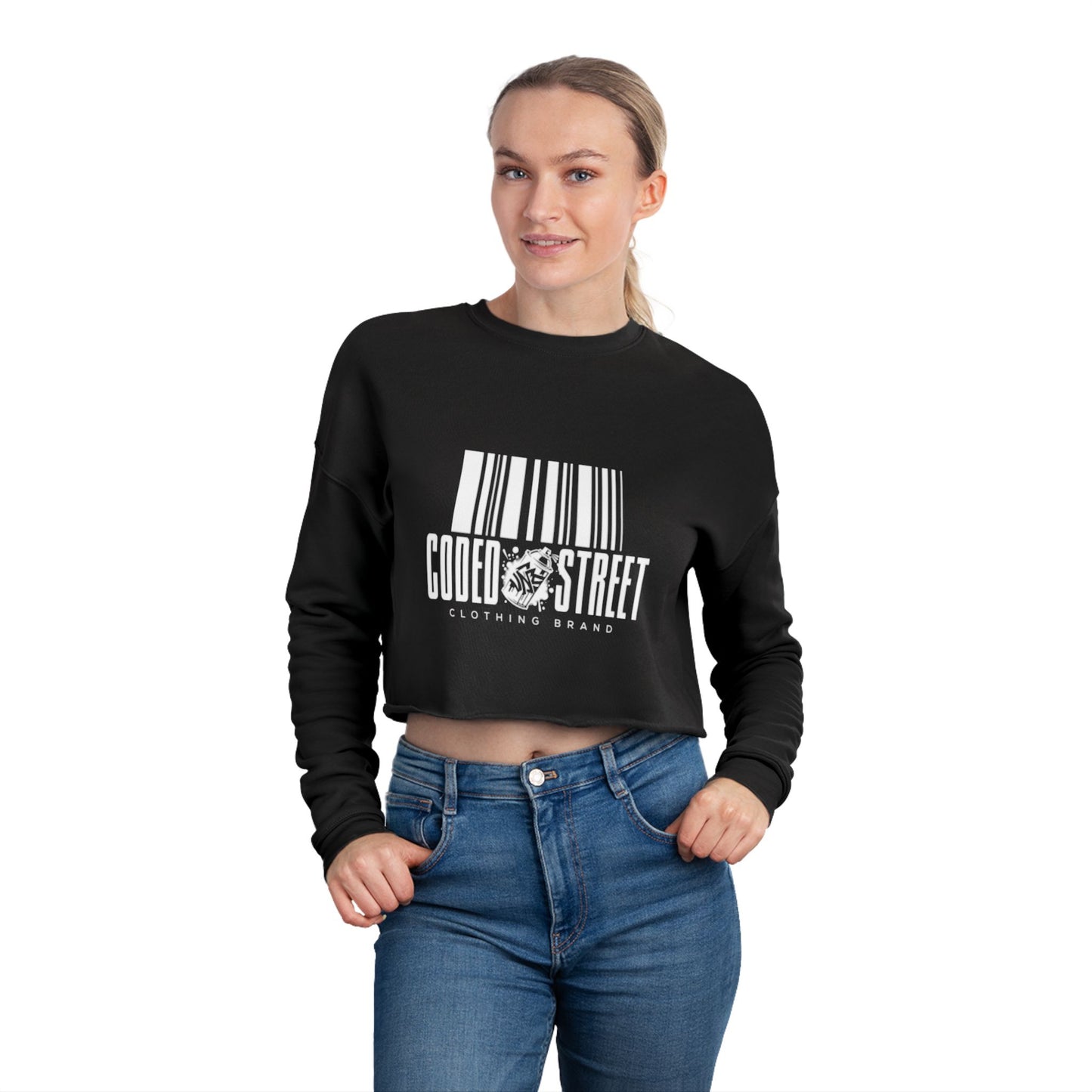 Women's Cropped Sweatshirt by Coded Street