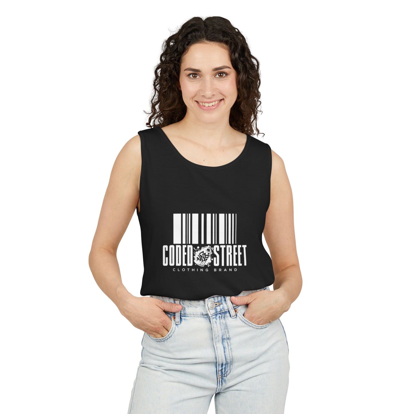 Coded Street Unisex Garment-Dyed Tank Top