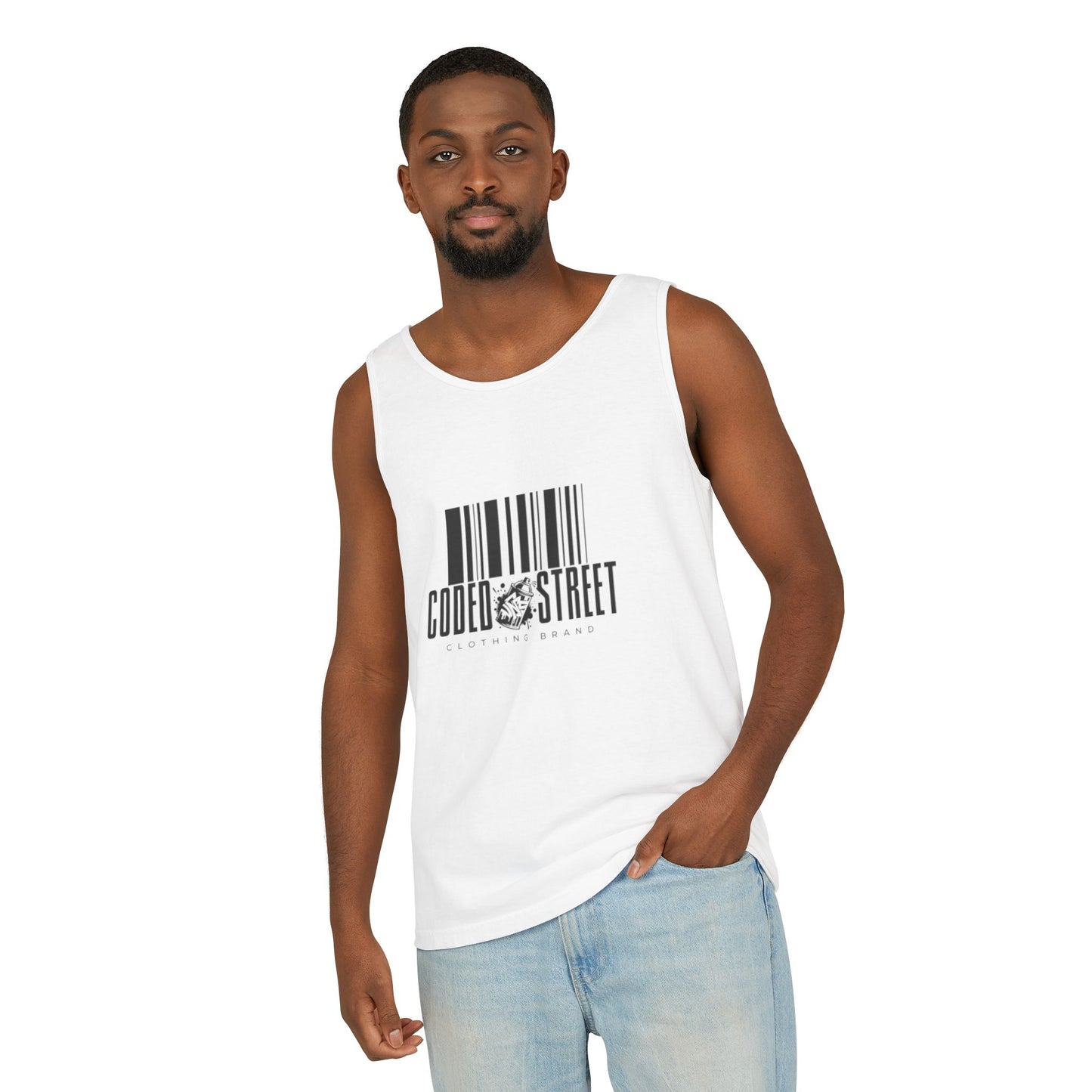 Coded Street Unisex Garment-Dyed Tank Top