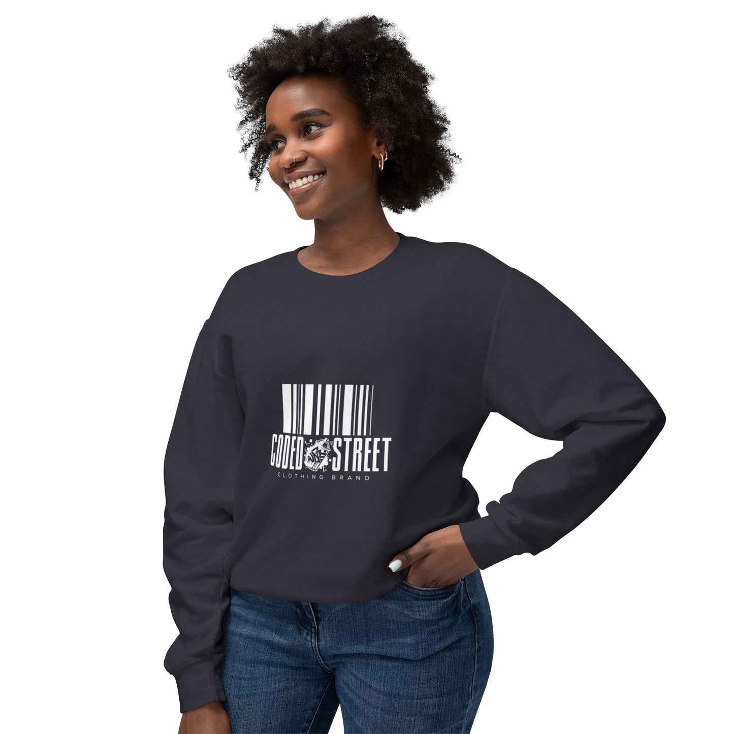 Coded Street Unisex Lightweight Crewneck Sweatshirt